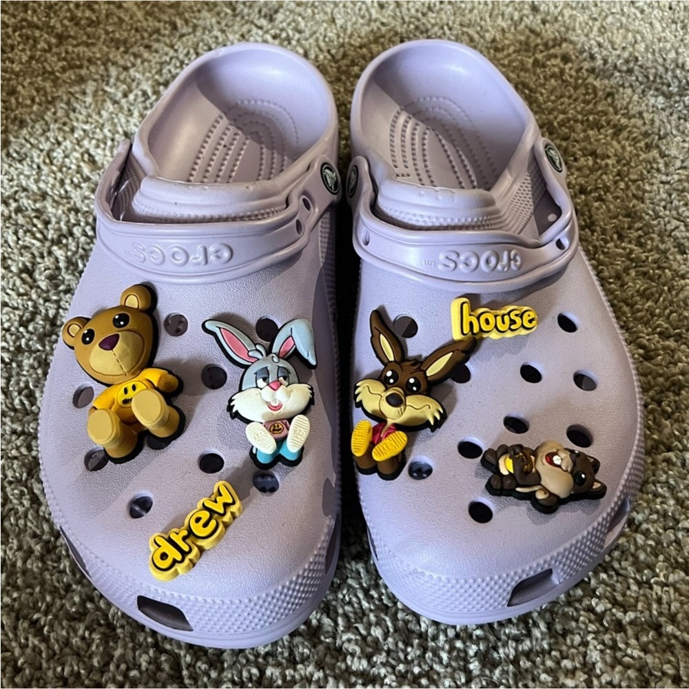 Crocs Justin Bieber Drew house w/charms